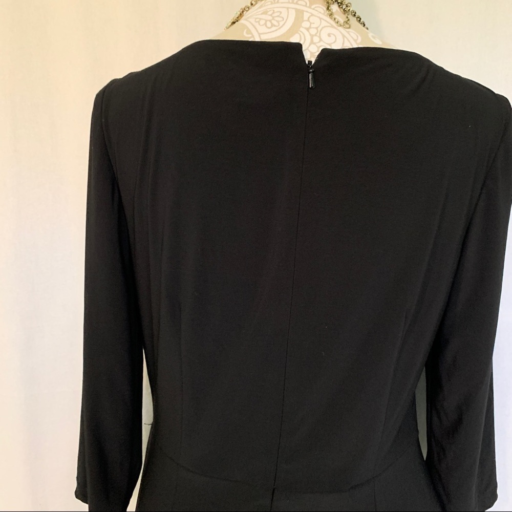 Vince Camuto / Black Cinch Waist Long Sleeve Dress - Picture 5 of 8